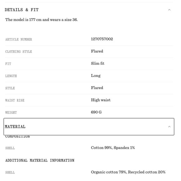 & other stories Wide Leg Blue Jean Denim Retro Pocket High Waist 29 - Picture 12 of 16